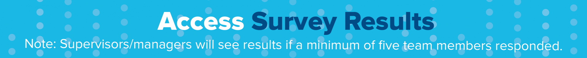 Staff Experience Survey banner
